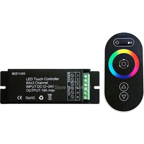 Brand New SZ100 DC12-14V Wireless RF RGB LED Dimmer Controller Touch Panel Remote For 5050 RGB strip