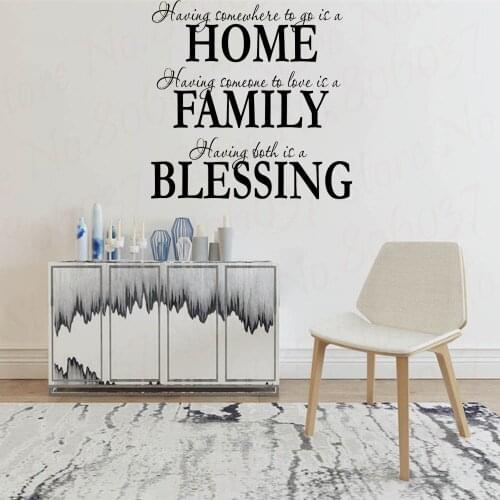 Inspirational Quote Wall Stickers Motivational Family Saying Wall Decals Removable Wall Stickers for Living Room Decor WL1207