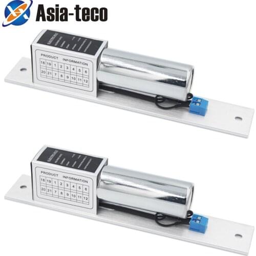 2pcs Stainless Steel DC 12V Fail Safe Simple Electric Bolt Mortise Door Lock Electronic intelligent clock