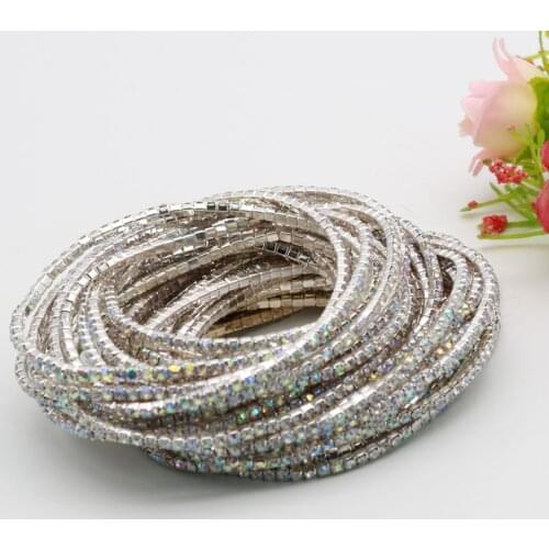 Free Shipping White AB Bracelet & Bangle for Girls 10pcs/lot Tennis Bracelet Luxury Bracelets for Elegant party jewelry