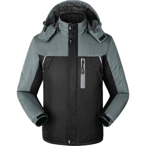 Plus Size 5XL Winter Thicken Parka Men Outdoor Windproof Waterproof Hooded Jacket Mens Thick Velvet Warm Outwear Coats
