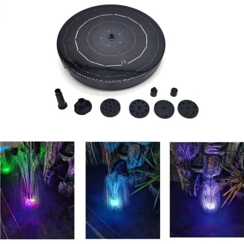 19cm 3.8W LED Solar Water Fountain Pool Pond Waterfall Fountain Garden Decoration Outdoor Solar Pump Floating Water