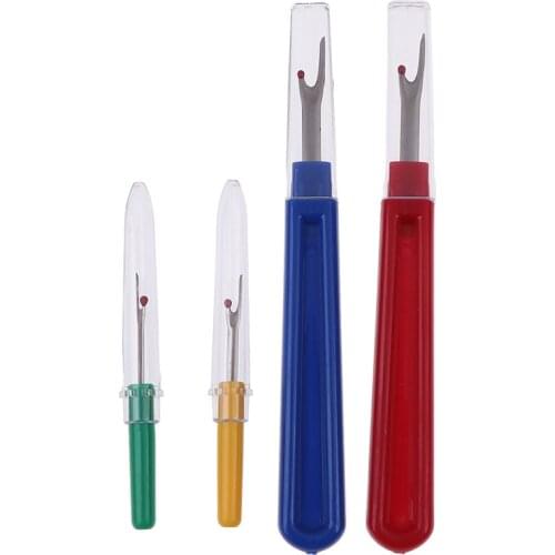 4pcs/set Thread Cutter Seam Ripper Stitch Unpicker Sewing Tool Plastic Handle Craft Tool Sewing Accessories (2 Large 2 Small)
