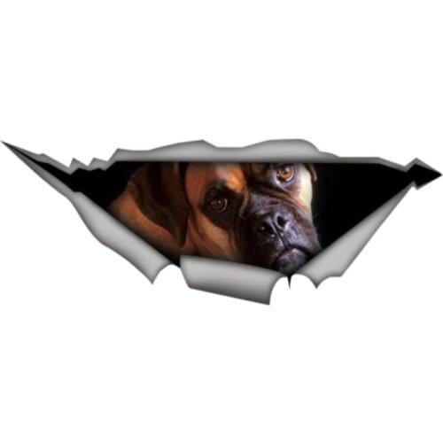 Creative Car Sticker German Boxer Dog 3D Pet Accessories Motorcycle Waterproof Car Window Decal PVC 13cm X 5cm