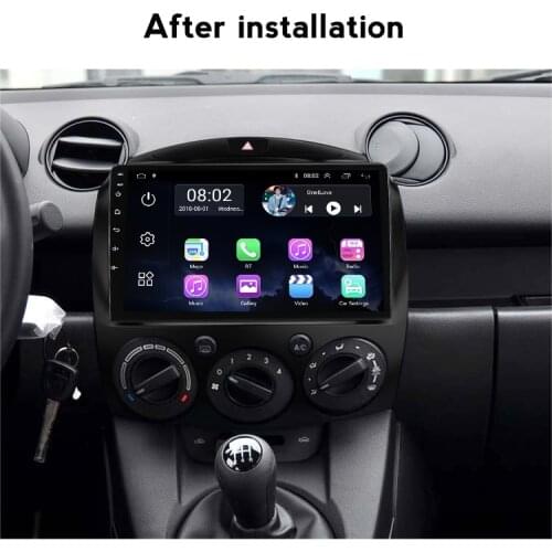 Car radio For MAZDA 2 2007 2008-2013 multimedia video player Quad core wifi bluetooth gps navigation stereo 9 inch Carplay