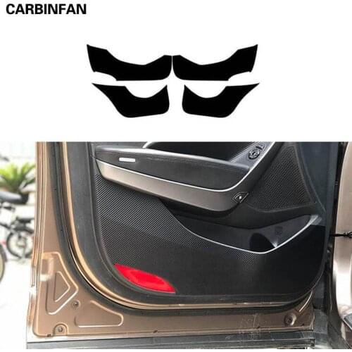 Car Styling Side Door Inner Decal Anti-kick Protective Carbon fiber Flim Stickers For Hyundai Santa Fe 2013-2018 ix45