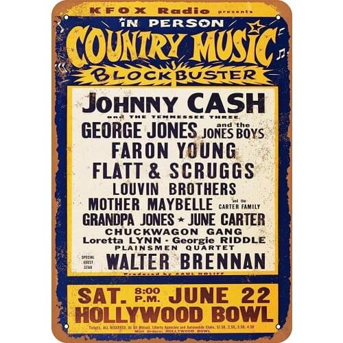 Long Tin Signs Vintage Funny Man Cave Signs Country Music 12x8 Inch Cafe Home Iron Mesh Fence Farm Wall Decor Art