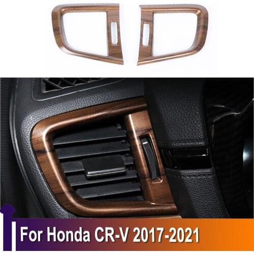 For Honda CRV CR-V 2017-2019 2020 2021 Carbon Fiber Air Conditonnal Vent Cover Trim AC Outlet Panel Frame Interior Accessories