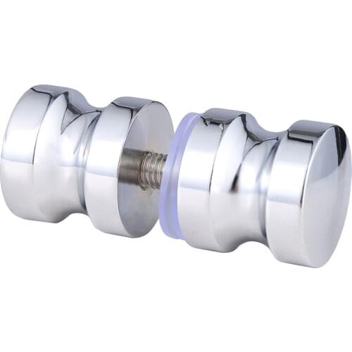 Door Handle 1.1" Dia Aluminum Alloy Glass Door Knob Kitchen Bathroom Shower Cabinet Handle with Screw