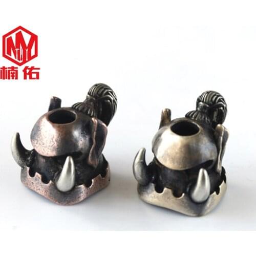 EDC Half Orc Brass Knife Bead Outdoor Survival Paracord Bead Multifunctional Tool Accessories