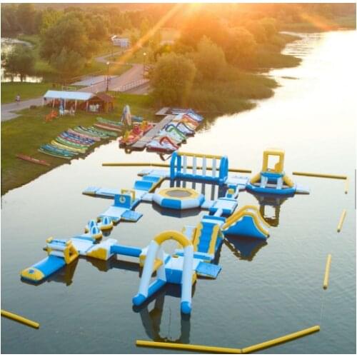 Hot sale Hungary Inflatable Water Sport Park / Kids Inflatable Aqua Park For Lake
