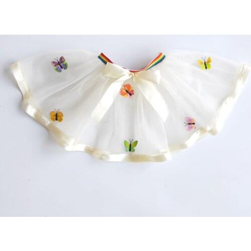 Champagne Butterfly Summer Baby Tulle Tutu Skirt Colorful Pom Princess Mini Dress Children Clothing Pettiskirt Girl Clothes