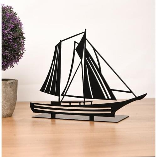 Metal Table Top Trinket Sailboat 20x27cm, Metal Table Top Trinket Night 19x14cm, network 13x26cm and A Lot More Different Decorative Trinkets