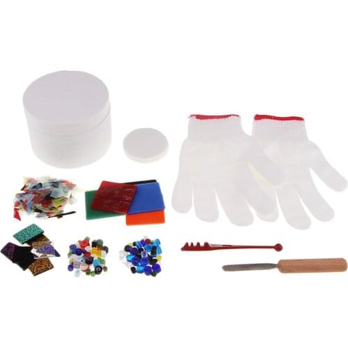 10Pcs Microwave Oven Kit Set DIY Jewelry Glass Fusing Glass Oven Tools for Adults Worker Accessories