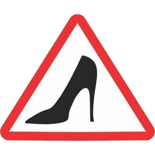 Caution Lady Driver Funny Women Girl Windows Waterproof Sun Protection Car Sticker Decal PVC15CM*12CM