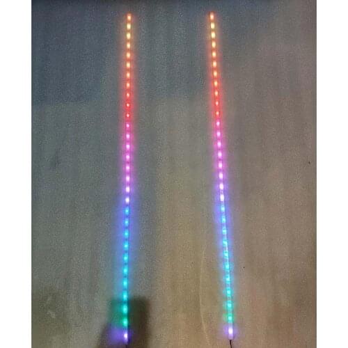 Nvarcher 1m Soft Light Bar Voice-activated Audio Level Indicator Colorful 30 Led Lamp Beads Waterproof
