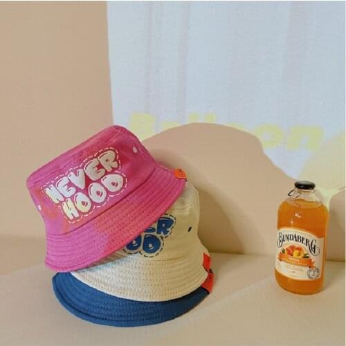 Newest Unisex Kids Cotton Bucket Hats Summer Sunscreen Panama Hats Child Sunbonnet Fedoras Outdoor Fisherman Beach Cap Gift