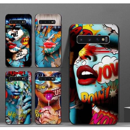 Sexy Woman pow OMG Phone Case For Samsung A50 A51 A71 A20E A20S S10 S20 S21 S30 Plus ultra 5G M11 funda shell
