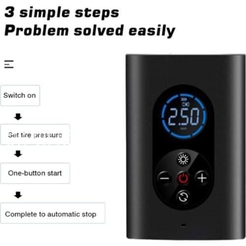 150PSI Tire Inflator Portable Wireless Electric Air Pump with Digital Display for Balls Tires Inflatables
