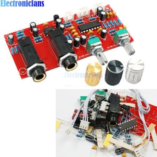 PT2399 DC12V-24V Digital Microphone Amplifier Board Karaoke Plate Reverb Preamplifier Reverberator Suite Components NE5532 DIY