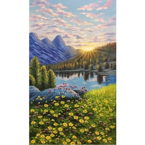 Early Morning Early Clouds Scenery Diamond Painting Round Full Drill Scenic Nouveaute DIY Mosaic Embroidery 5D Cross Stitch Gift