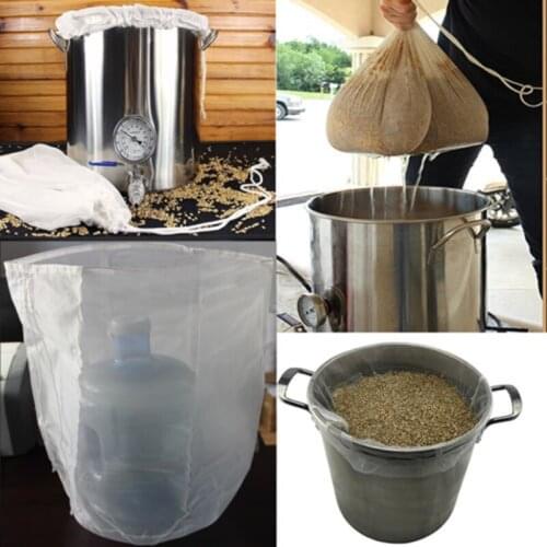 2pcs Food Grade Nylon Filter Bag Net 100/160/200 Mesh Tea Beer Milk Coffee Oil Filtration Strainer Fine Mesh Homebrew Filter Bag