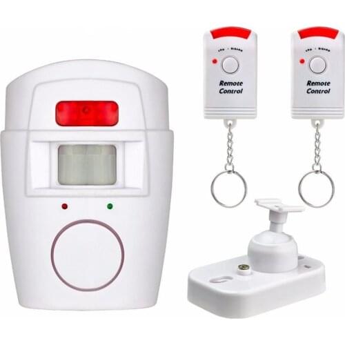 2 Remote Controller Wireless Home Security PIR Alert Infrared Sensor Alarm System Anti-theft Motion Detector Alarm 120DB Siren