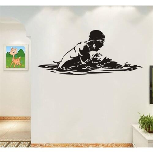 Sports Swimmer Swim Wall Sticker Decal Swimming Posters Wall Decals Decor Mural Swimming Wall Decal Vinyl ov151