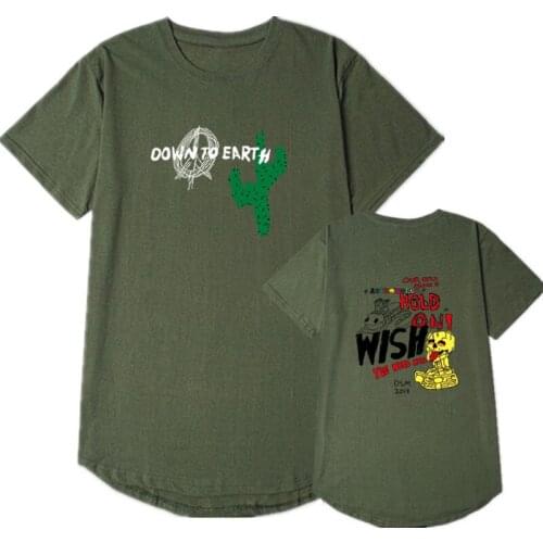 Travis Scott Fashion Printing Hip-Hop Man Woman Harajuku T-shirt WISH YOU WERE HERE Men Clothing Off White