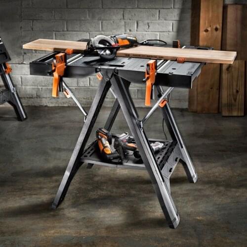 WX051 Multifunctional Workbench Folding Work Tool Table Non-slip Woodworking Table Portable Home Workbench XA