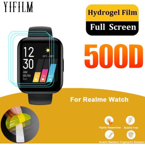 3Pcs 4H Anti-Scratch Guard Film For Realme Watch SmartWatch 1.4" Screen Protector HD Clear Soft TPU Hydrogel Film Not Glass