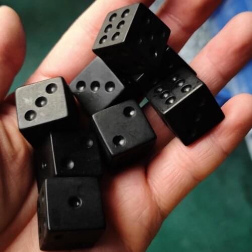 10Pcs/set 16mm Non-printed Points Black Dice Right Angle Bar KTV Game Board Game Running Group Accessories