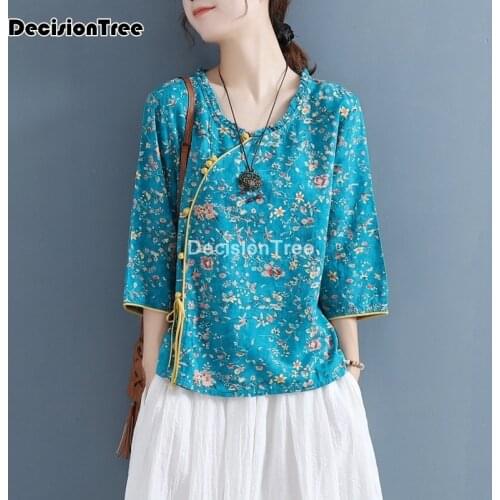2021 traditional chinese qipao clothing for women qipao blouse cheongsam tops vintage t shirt tang suit stage chinese blouse
