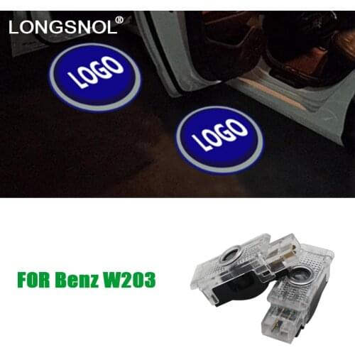 2x LED Car Door Courtesy Laser Logo Projector Light Welcome Light For Mercedes Benz W203 C Class 2001-2007 SLK CLK SLR Flyaurora