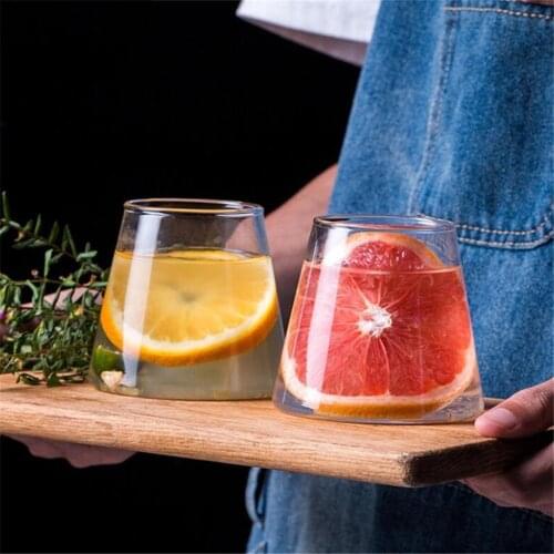 300ml Tapered Glass Mug Simple Office Tea Coffee Cup Home Breakfast Milk fruit Juice Mugs Bar Wine Beer Cups Drinkware