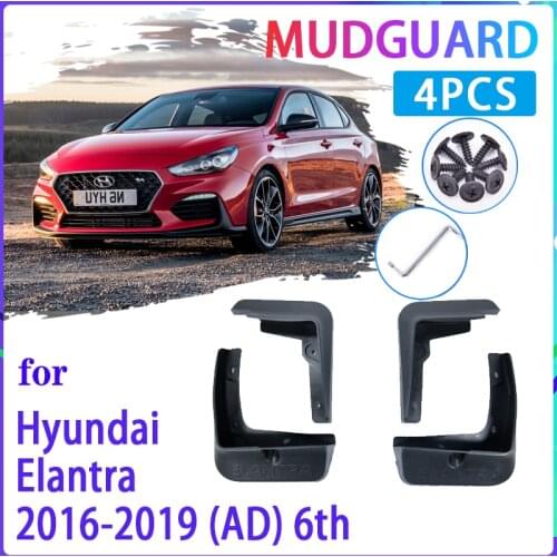 4 PCS Car Mud Flaps For Hyundai Elantra Avante AD 2016-2019 Mudguard Splash Guards Fender Mudflaps Auto Accessories
