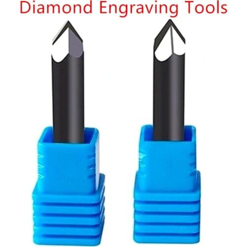 PCD diamond engraving bits engraver CNC Carving Tools Stone carbide Milling cutter on granite marble and ceramic 1pc
