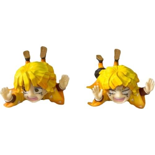 Two Cute Demon Slayer Agatsuma Zenitsu Series Of Frightened Expressions, Cute Childrens Gifts, Party Version, Anime Figures