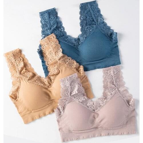 Seamless Bra For Women Underwear Sexy Lace Brassiere Push Up Bralette Wireless BH Lingerie Top Vest Bra