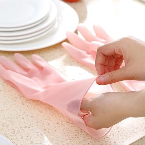 Household Gloves Laundry Waterproof Plastic Glove Leather Household Cleaning Rubber Glove Antiskid Durable Kitchen Gloves