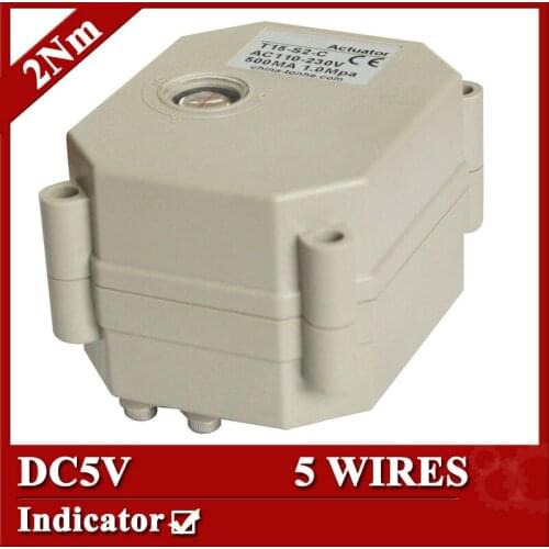 DC5V electric valve actuator, 5 wires(CR501) automated control actuator for valve, 2Nm, indicator type, signal feedback