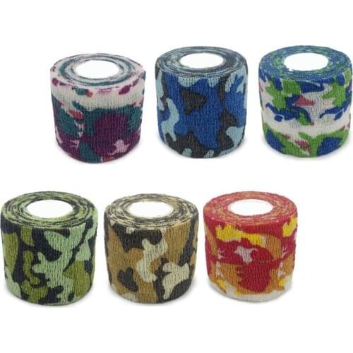 6 Pcs/set Color Self-adhesive Bandage Pet Printing Elastic Tape Finger Wrist Sports Kneepad Support Fixed Bandages