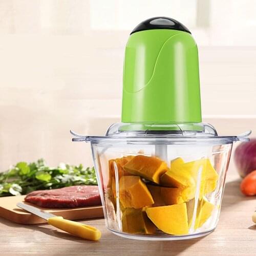 2L Electric Meat Grinder Food Chopper Shredder Stainless Steel Household Processor Kitchen Tool Meat Mincer Vegetable Shredder
