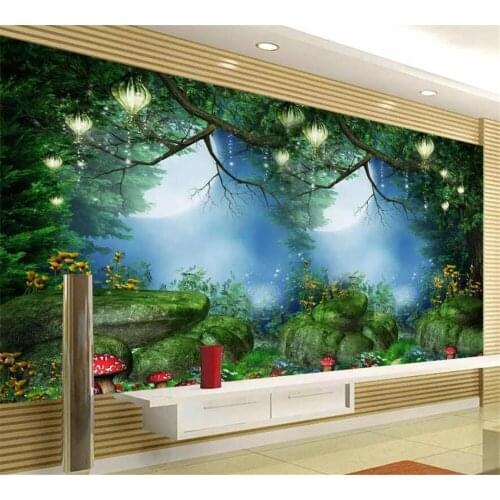 Beibehang Customized Wallpaper 3D Photos Modern Beautiful Wonderland Forest Fashion Living Room Bedroom TV Background Wall