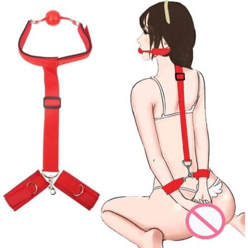 FX BDSM Bondage Set Mouth Ball Bondage Restraints Handcuff Ankle Cuff Slave Adult Sex Toys For Woman Couples Games Sex Products