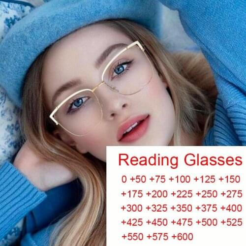 Korean White-Rimmed Glasses 2021 Women Fashion Eyeglasses Frame Female Anti Blue Light Glasses For Myopia Vision Plus +0.75 1.5