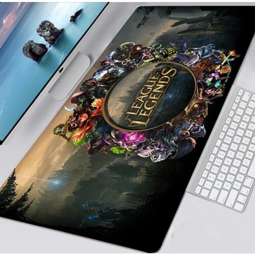 League of Legends Mousepad 90x30 Kawaii Gaming Accessories Non-slip Mouse Pad Gamer XL Mausepad Keyboard Mat Tapis De Souris