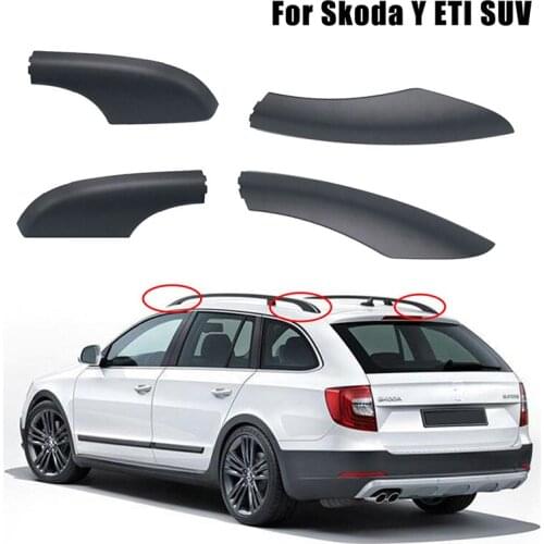 For Skoda Yeti SUV OEM 5LD 860 146 Car Roof Rack Cover Front Rear Black Roof Luggage Bar Rail End Shell Plasitc Cover