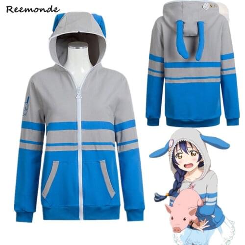 Sonoda Umi Jackets Love Live Hoodies Sweatshirt Anime LoveLive Cosplay Costumes Uniform Hoshizora Rin Hooded Top Women Girl Coat