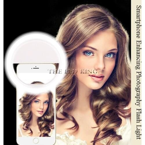 LED Ring Flash Universal Selfie Light Portable Mobile Phone 36 LEDS Selfie Lamp Luminous Ring Clip For iPhone 8 7 6 Plus Samsung